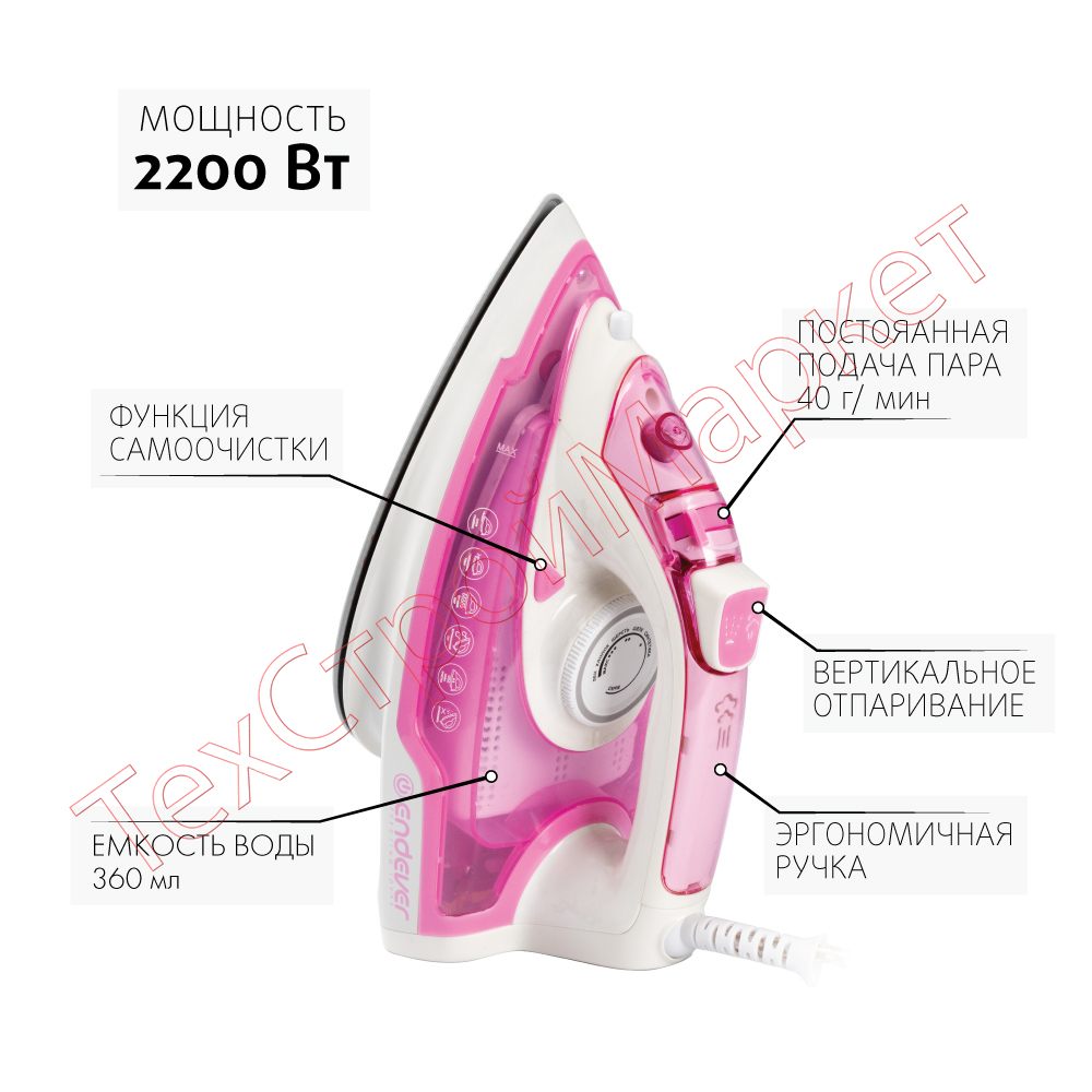 Электрический утюг ENDEVER DELTA-205