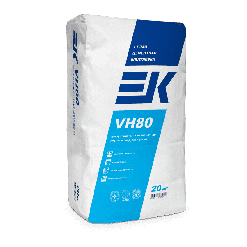 Шпатлевка цементная ЕК VH80 белая (20кг)