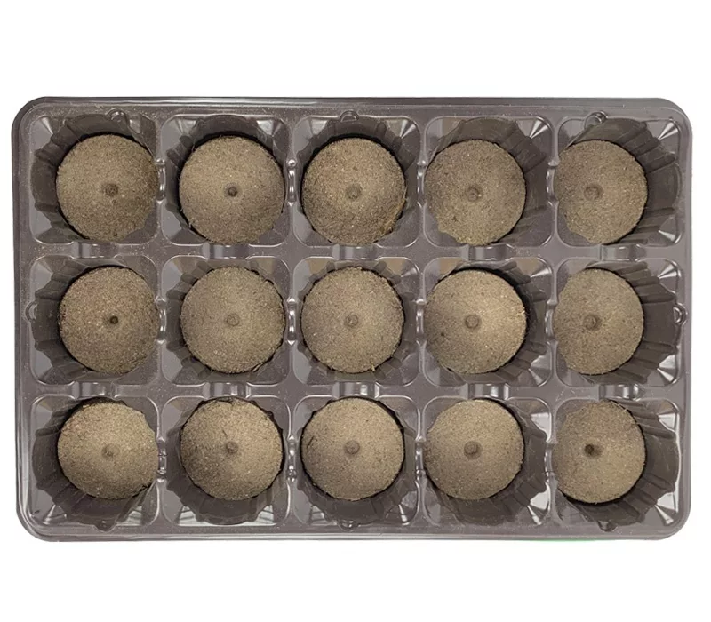 Набор для выращивания рассады с торфяными таблетками (15 таблеток (диам.55мм) + кассета + лоток).