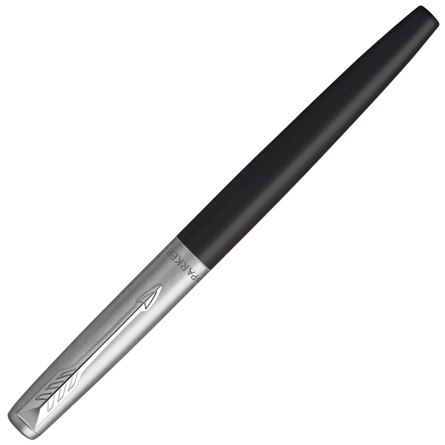 Ручка перьевая PARKER "Jotter Bond Street Black CT", копус черный, детали из нержавеющей стали, синяя, 2030947