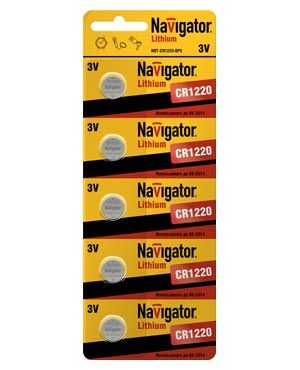Элемент питания Navigator 94 778 NBT-CR1220-BP5 литиевые 17463