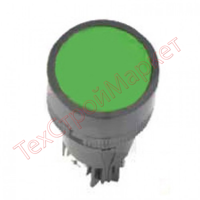 Кнопка зеленая неон SB-7 1NO d=22mm TDM SQ0704-0024