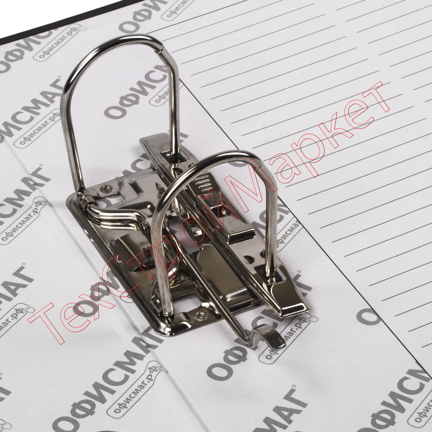 Папка-регистратор ОФИСМАГ с арочным механизмом, покрытие из ПВХ, 75 мм, черная, 225748