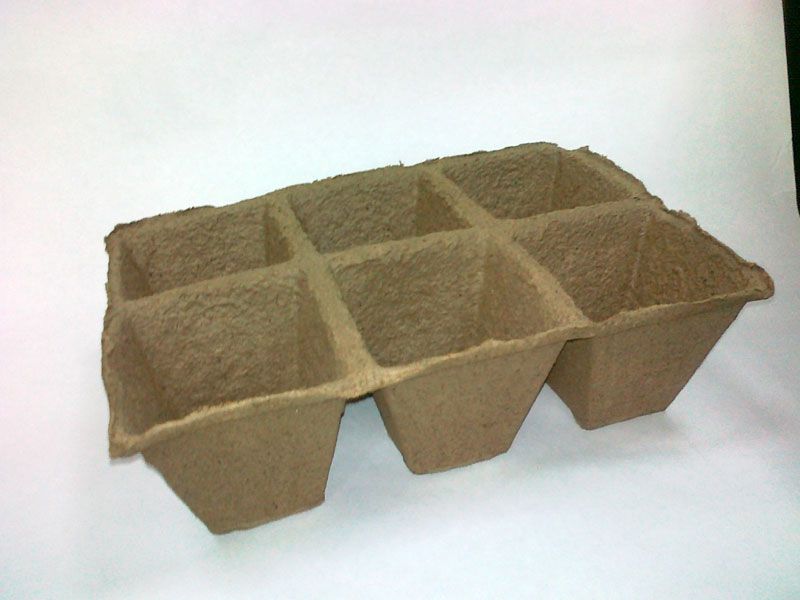 Торфяной горшочек 90*90 квадратный 6 ячеек