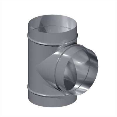 Вентиляция круглая тройник ВКТР 140/140/90/0,5/Zn Без покраски