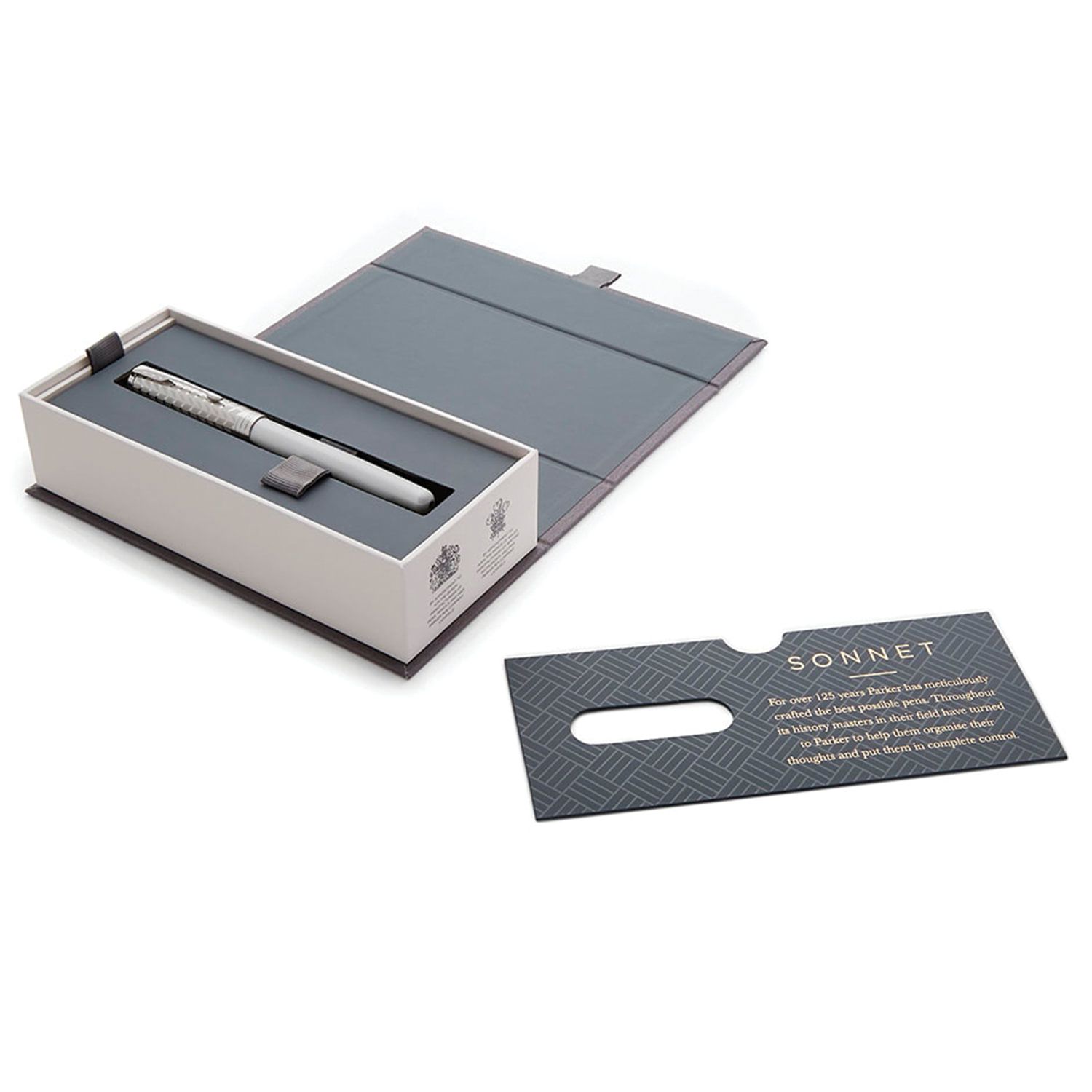 Ручка перьевая PARKER "Sonnet Premium Metal&Pearl Lacquer CT", корпус жемчужный лак, палладиевые детали, черная, 1931547