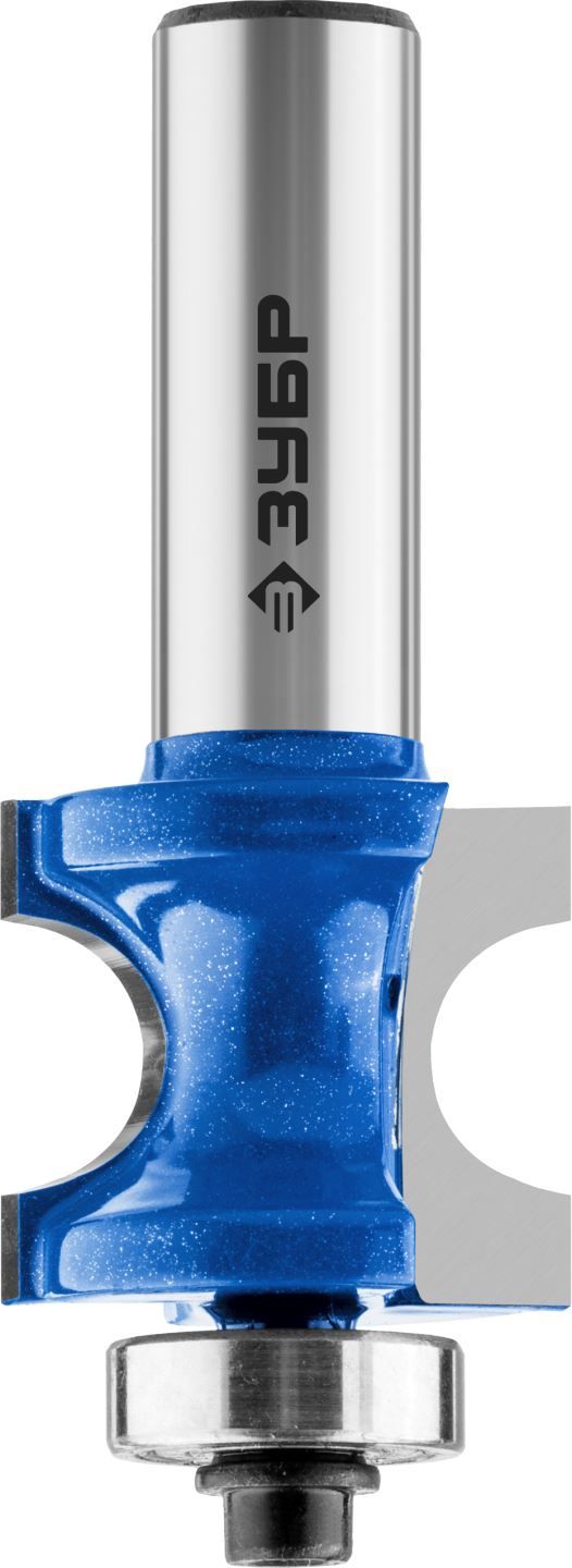 Фреза полустержневая с подшипником, D= 25,4мм, рабочая длина-31,8мм, радиус-6,35мм, хв.-12мм, d-12,7мм, ЗУБР Профессионал