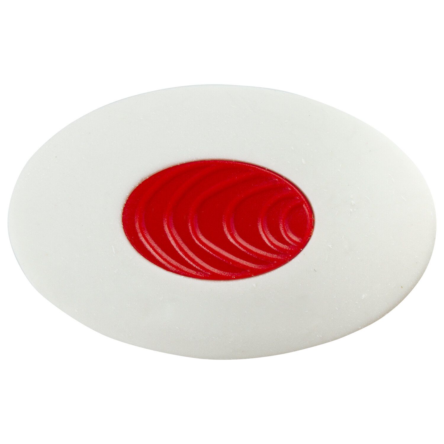 Ластик BRAUBERG "Oval PRO", 40х26х8 мм, овальный, красный пластиковый держатель, 229560