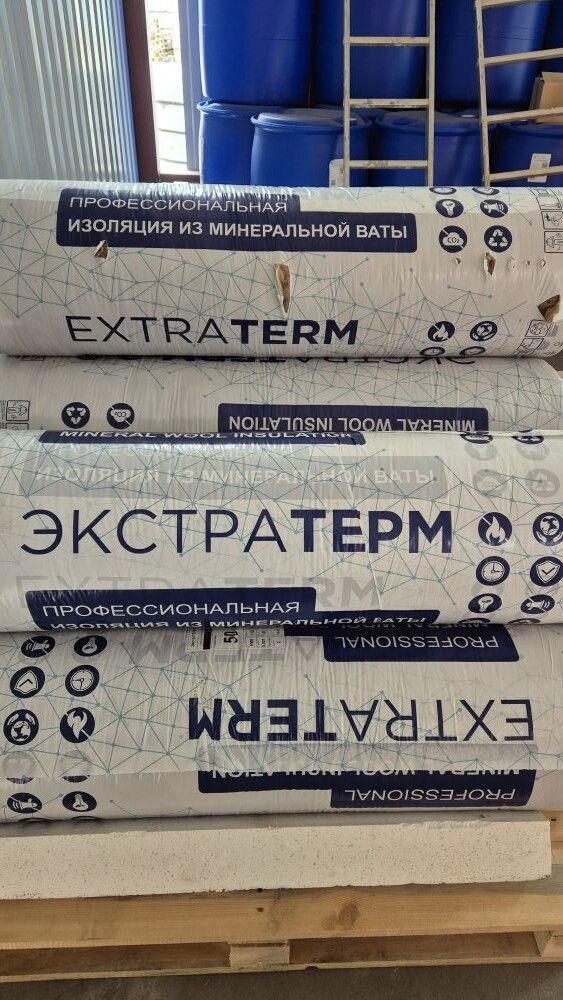 Плита минераловатная теплоизоляционная ЭКСТРАТЕРМ С-МАТ 1200*6000*50 2шт 0,72м3 14,4м2