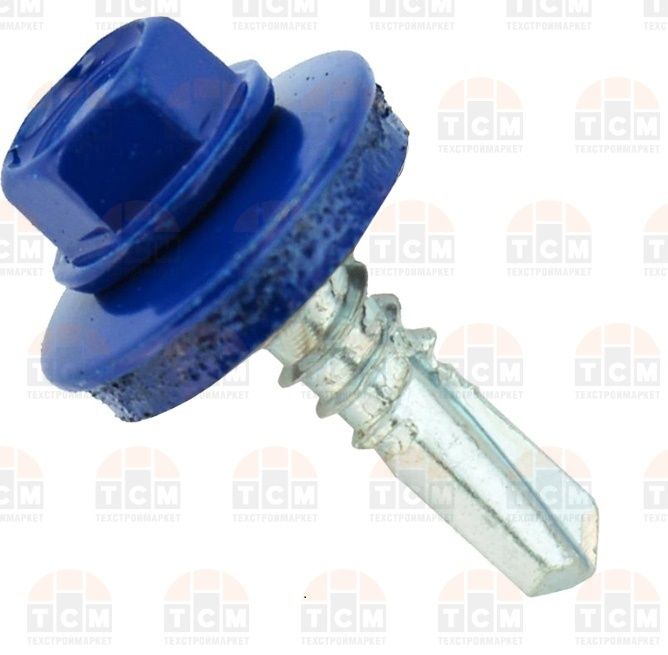 Саморез кровельный 5,5*19мм - синий (RAL 5005)  (Р)