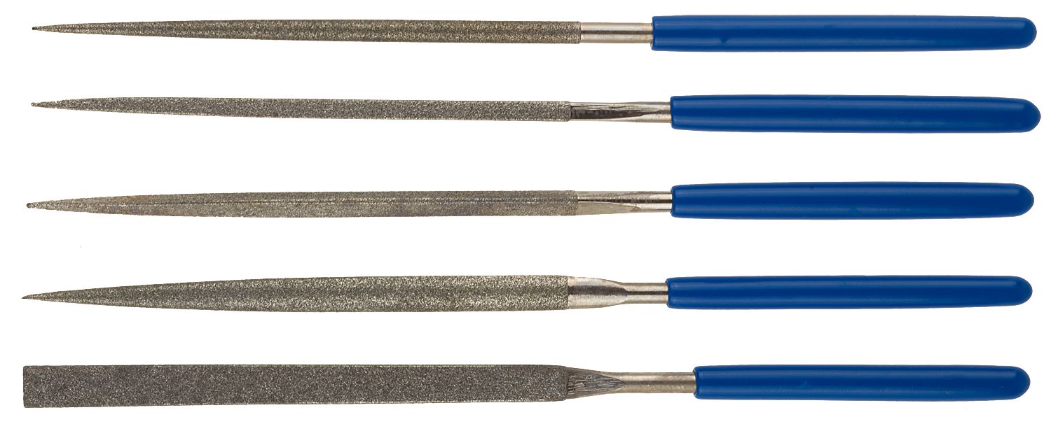 Набор: Надфили с алмазным напылением в пакете PVC, P 140, 140х75мм, 5 предметов ЗУБР "ЭКСПЕРТ"