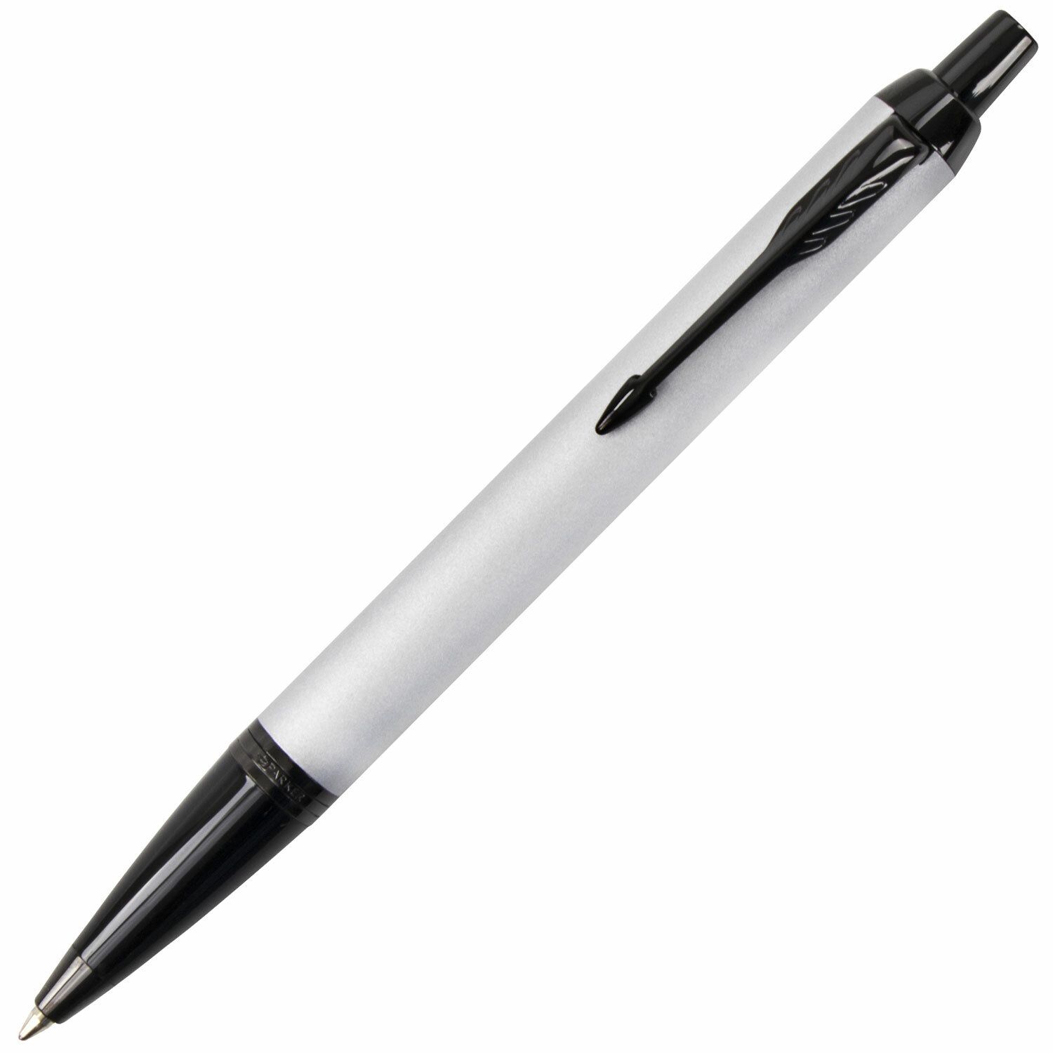Ручка шариковая PARKER "IM Achromatic Grey BT", корпус серый матовый, нержавеющая сталь, синяя, 2127752