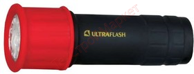 Фонарь светодиодный ULTRAFLASH LED15001-A (фонарь 3ХR03 светофор, красный с черным, 9 LED, пластик