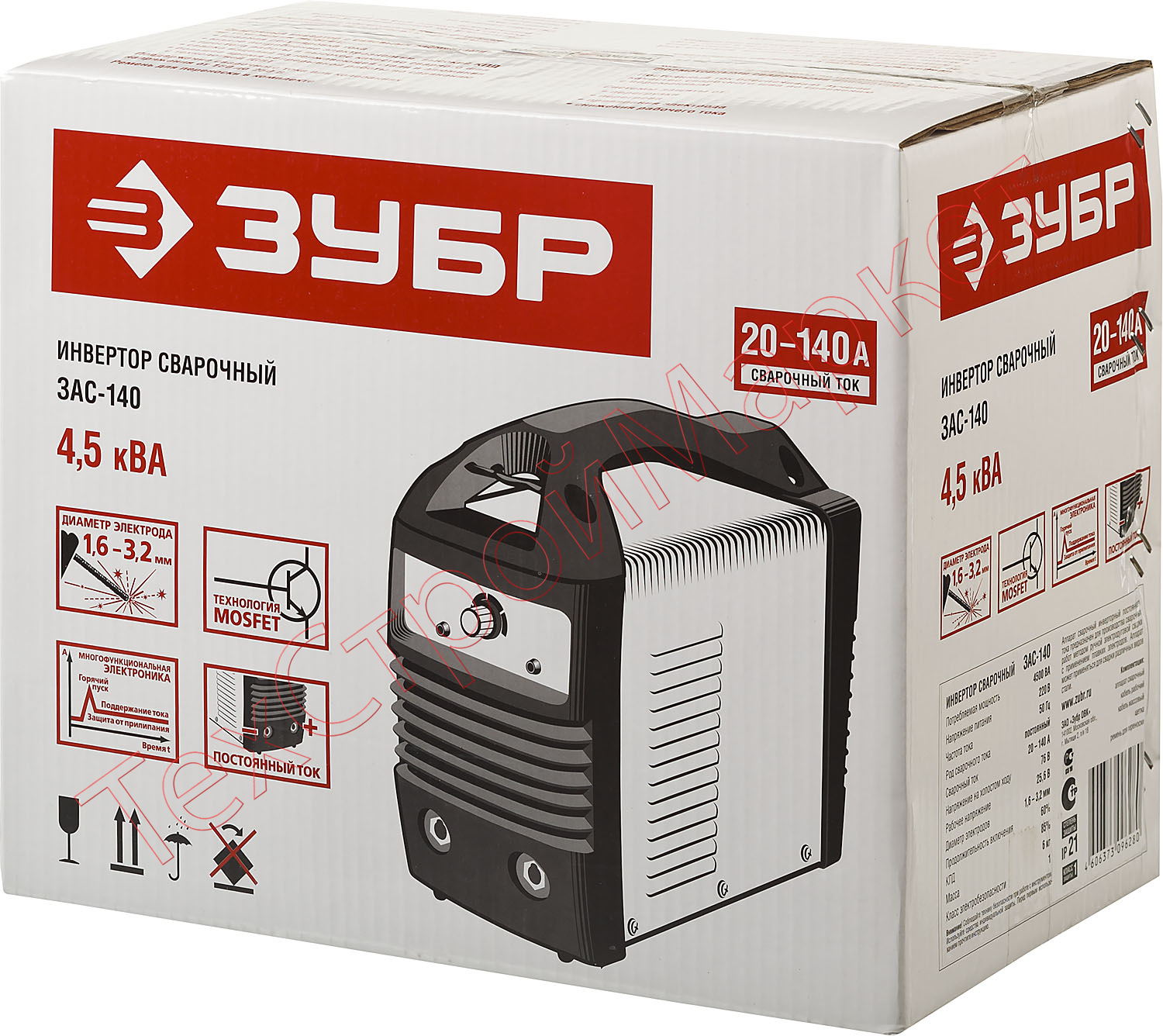 Аппарат сварочный ЗУБР MOSFET ЗАС-140