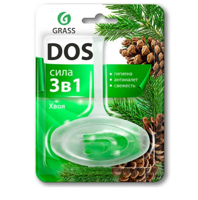 Блок подвесной для унитаза DOS 3 в 1 "Хвоя"