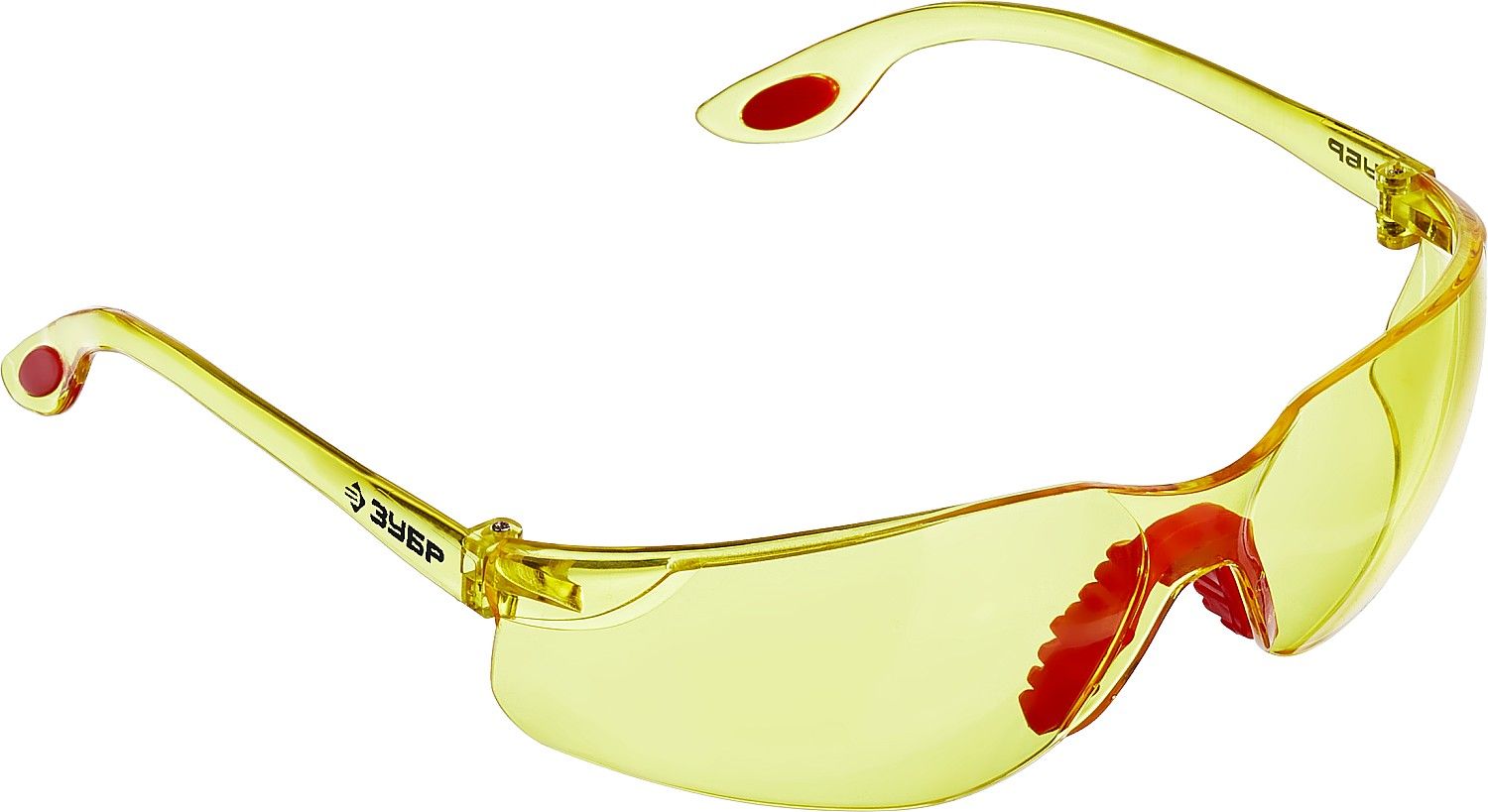 Очки защитные открытого типа ЗУБР Спектр 3 Желтые, двухкомпонентные дужки.