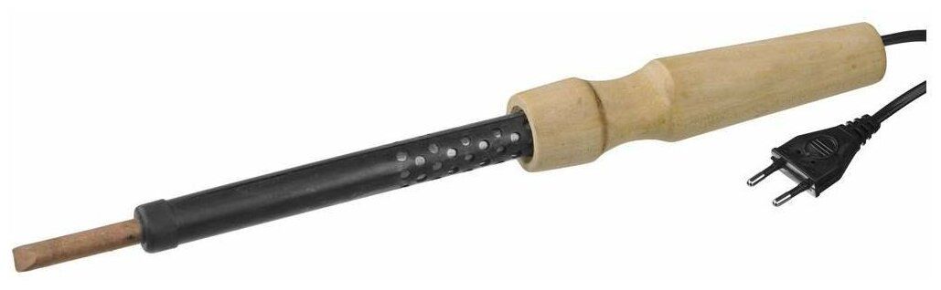 Электропаяльник с деревянной рукояткой, 100Вт