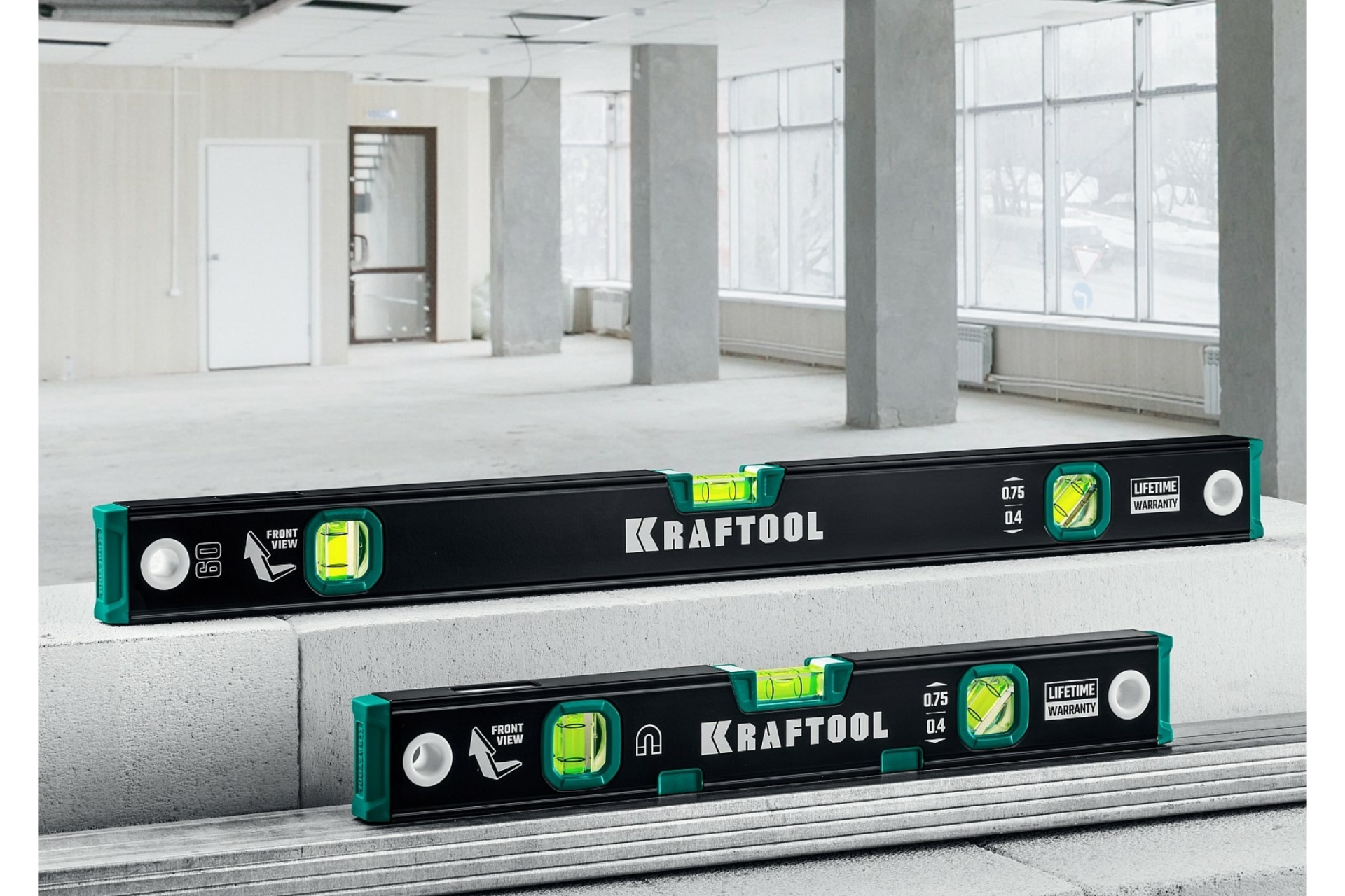 Уровень магнитный  с зеркальным глазком Kraftool 1200 мм, 