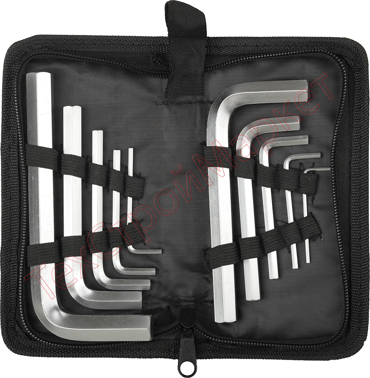 Набор STAYER Ключи "MASTER" имбусовые короткие, Cr-V, сатинированное покрытие, чехол, HEX 2-14мм, 10 пред