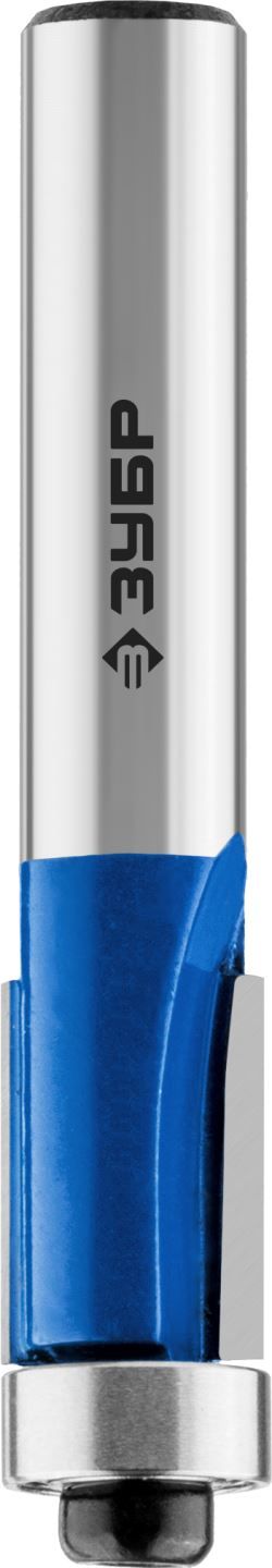 Фреза кромочная с нижним подшипником, D= 9,5мм, рабочая длина-25мм, хв.-8мм, d-9,5мм, ЗУБР Профессионал