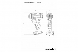 Шуруповерт аккумуляторный Metabo PowerMaxx BS 12 2х2.0 Ач LiIon