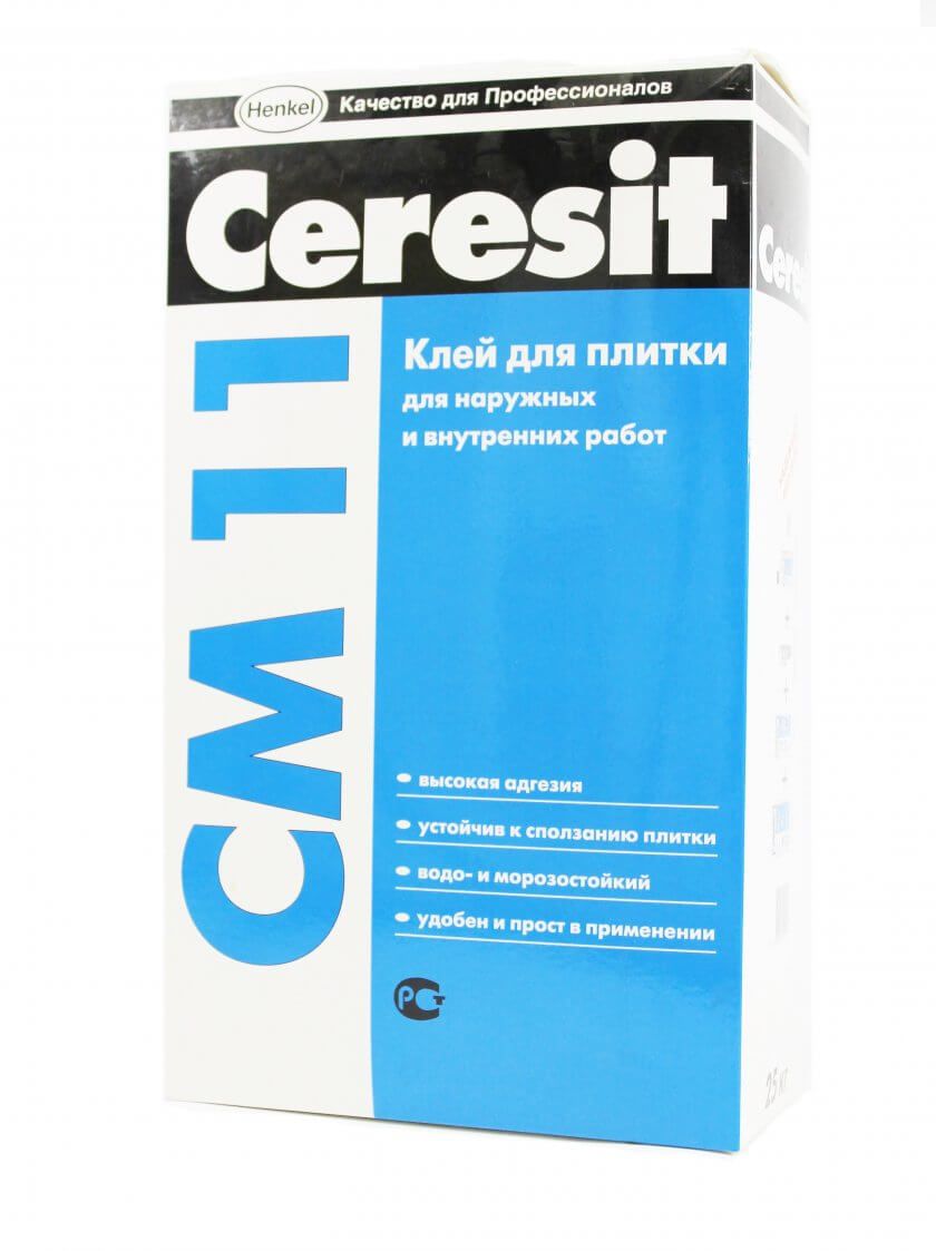Клей Ceresit CM11 Plus для плитки и керамогранита  (25кг)