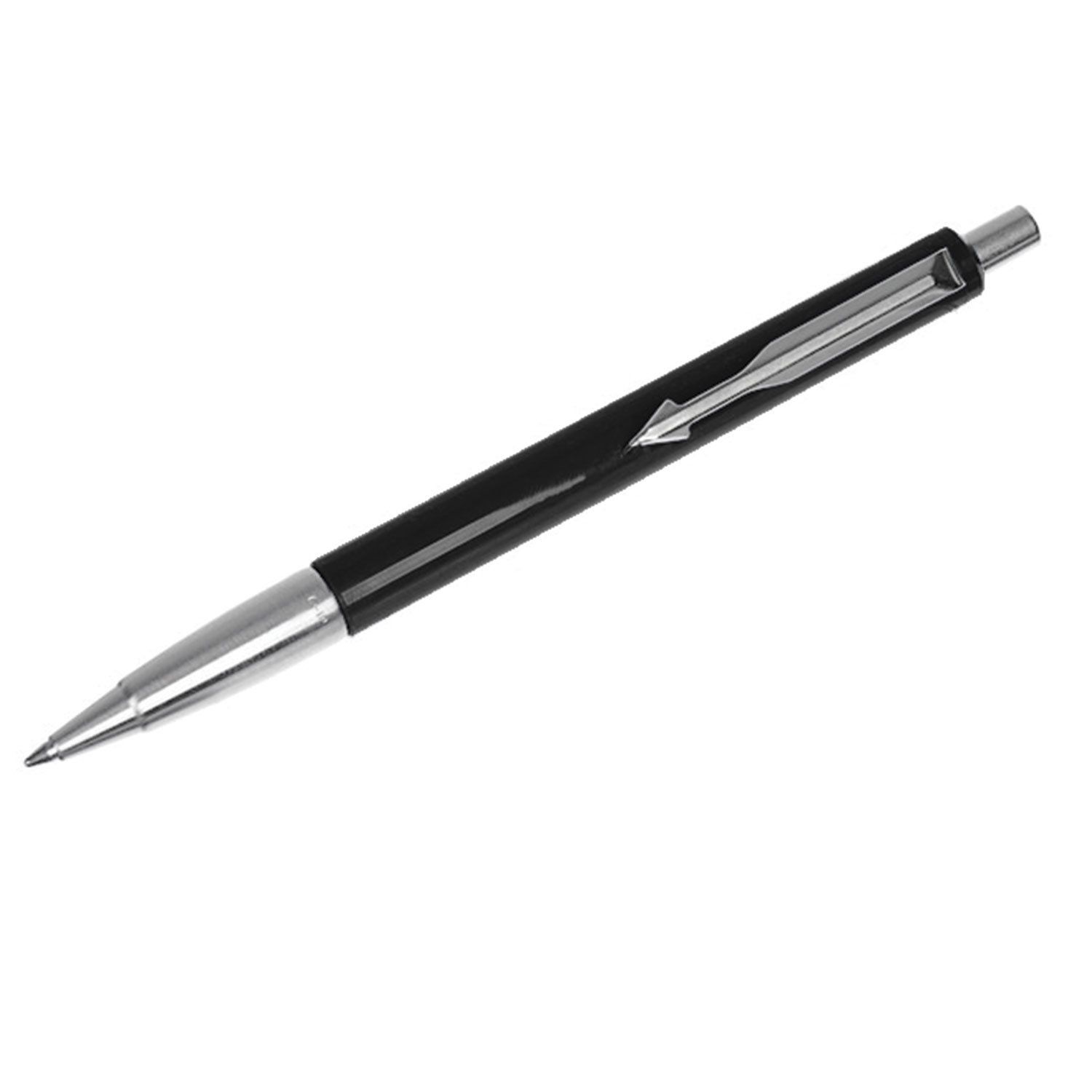 Ручка шариковая PARKER "Vector Standard Black CT", корпус черный, детали из нержавеющей стали, синяя, 2025442