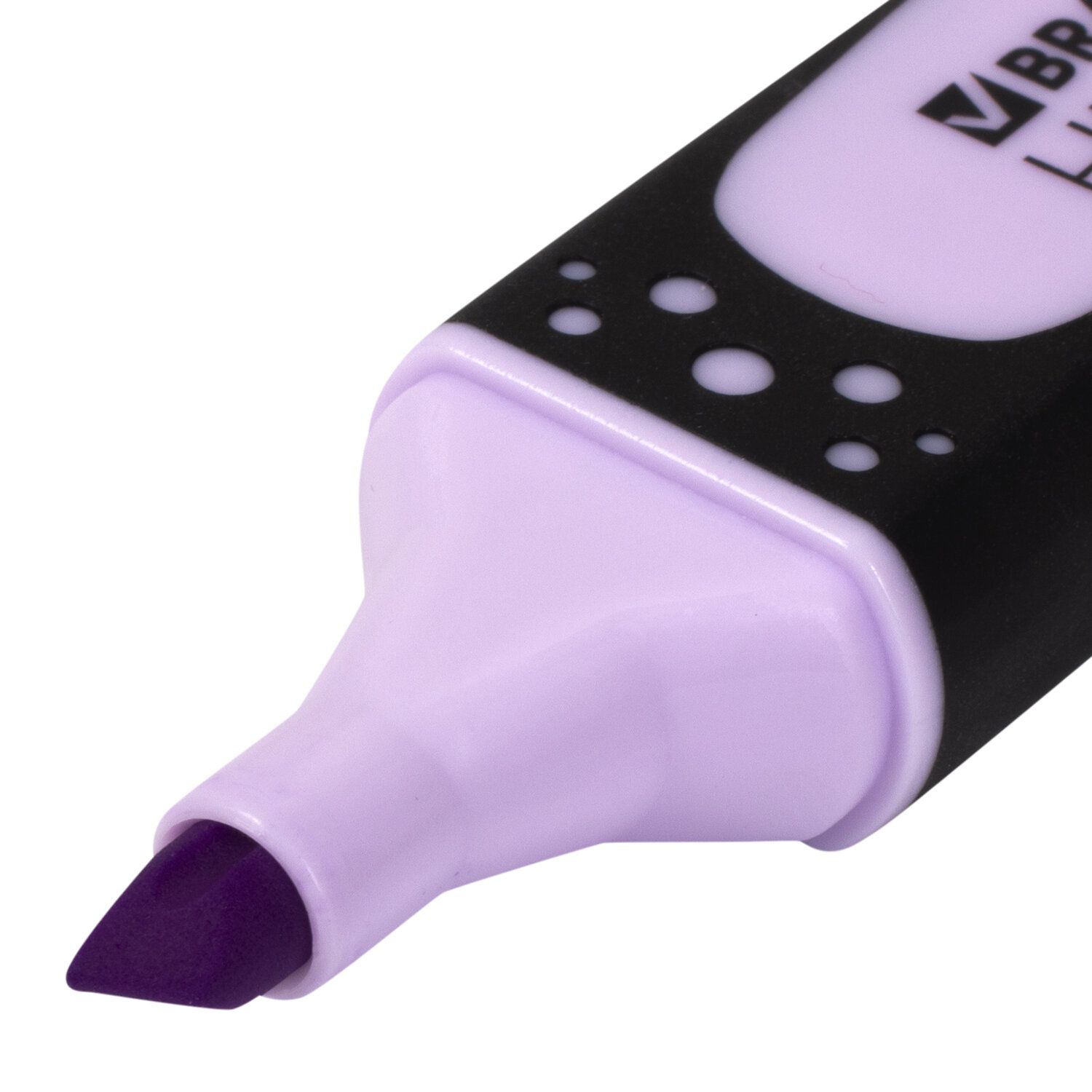 Текстовыделитель BRAUBERG "SUPER PASTEL", ЛАВАНДОВЫЙ, прорезиненный корпус, линия 1-5 мм, 151751