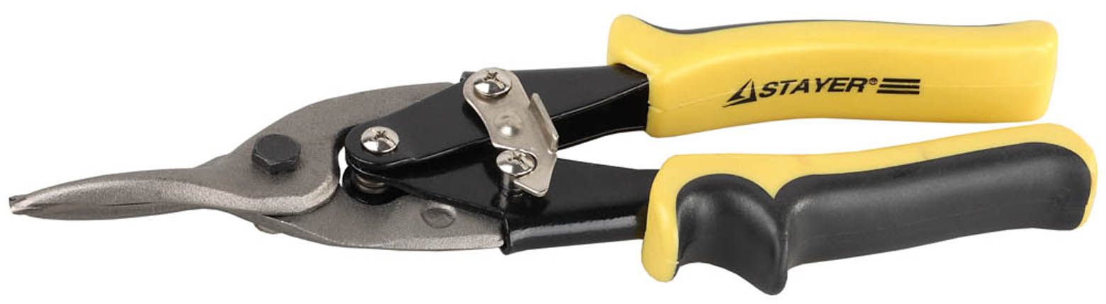 Ножницы по металлу рычажные STAYER "MAX-Cut"  250мм, прямые, кованая Cr-V сталь, режущая способность