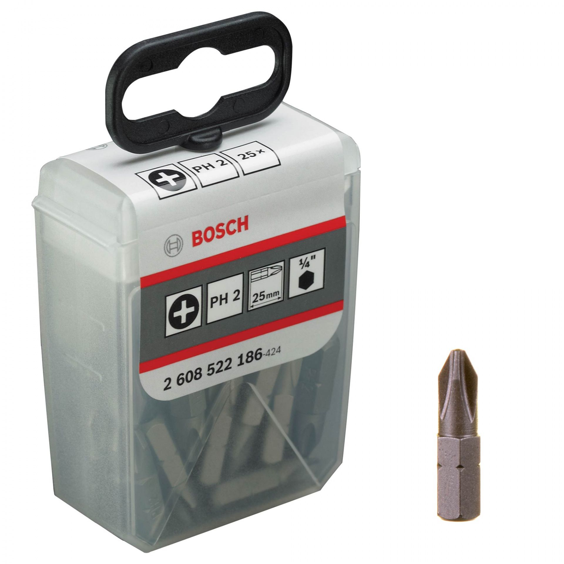 Набор бит Bosch 25шт TicTac PH2 25мм, 1/4" (186)