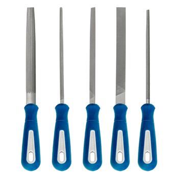 Набор напильников КОБАЛЬТ двухкомпонентная рукоятка, № 2, 200 мм