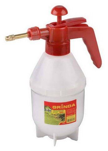 Опрыскиватель 1 л, с удлинённым соплом, ручной, помповый, колба из полиэтилена GRINDA PS-1E 