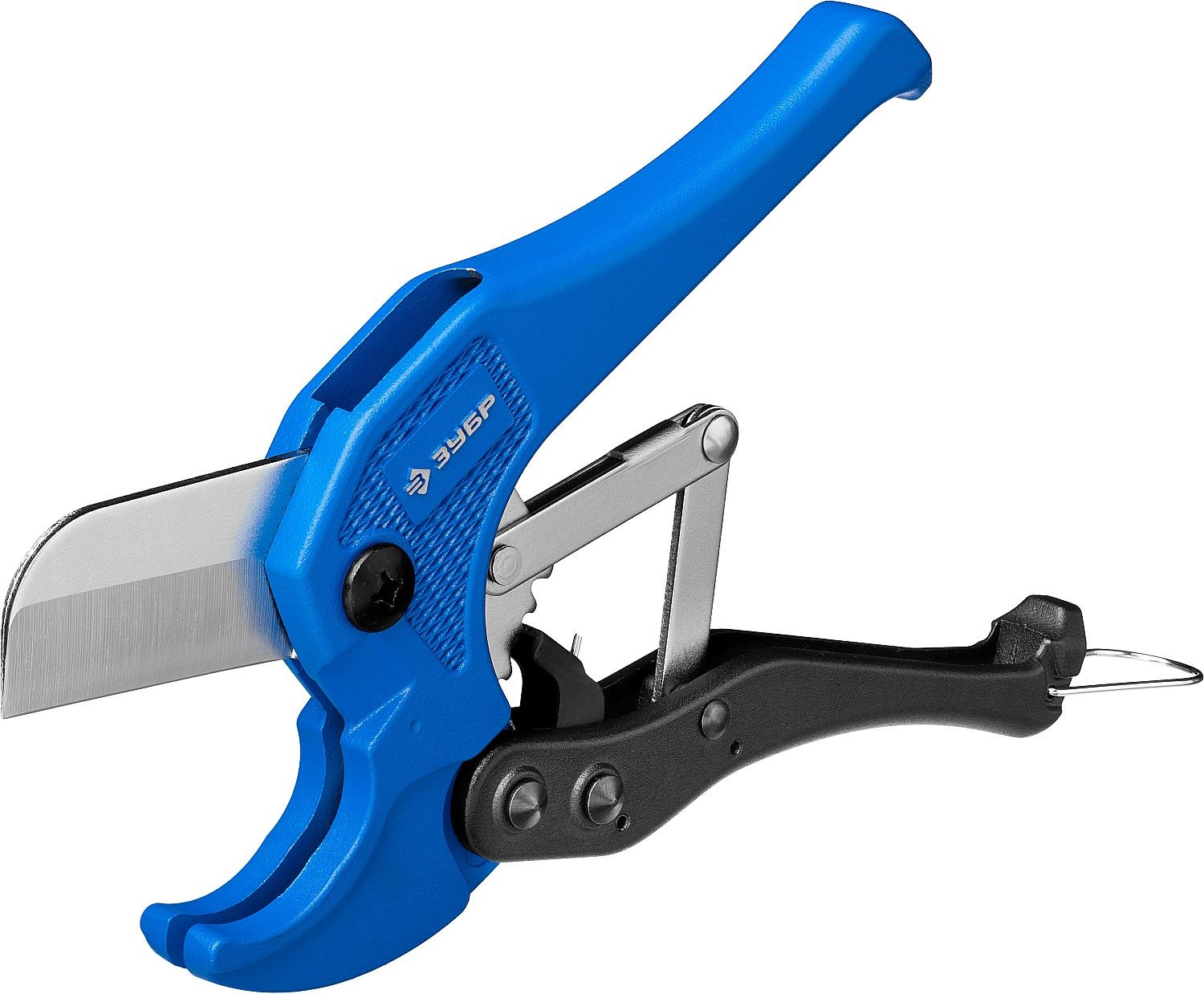 Ножницы автоматические с лезвием из инструментальной стали У8А для пластиковых труб, максимальный d=42 мм, ЗУБР Профессионал