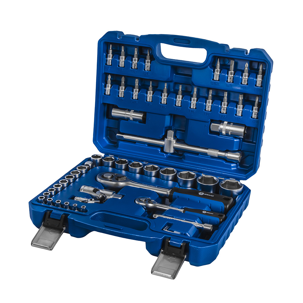 Набор инструмента универсальный 1/4" и 1/2", 54 ПРЕДМЕТА, кейс КОБАЛЬТ