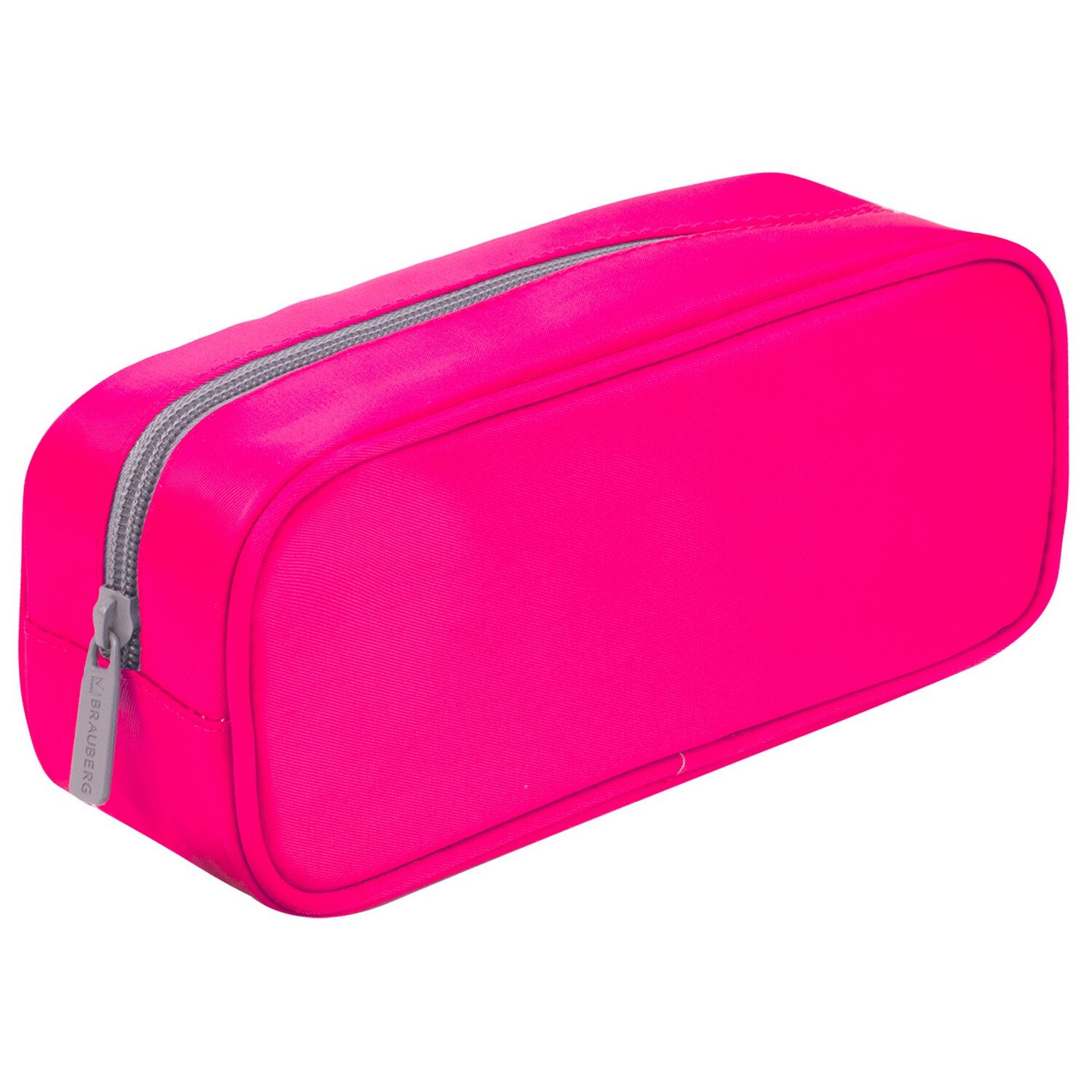 Пенал-косметичка BRAUBERG, мягкий, "KING SIZE NEON PINK", 20х8х9 см, 229019