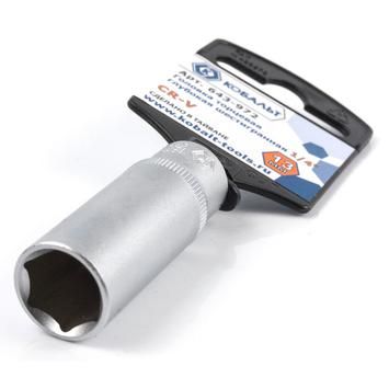 Головка торцевая глубокая КОБАЛЬТ 1/4", 13 мм, Cr-V