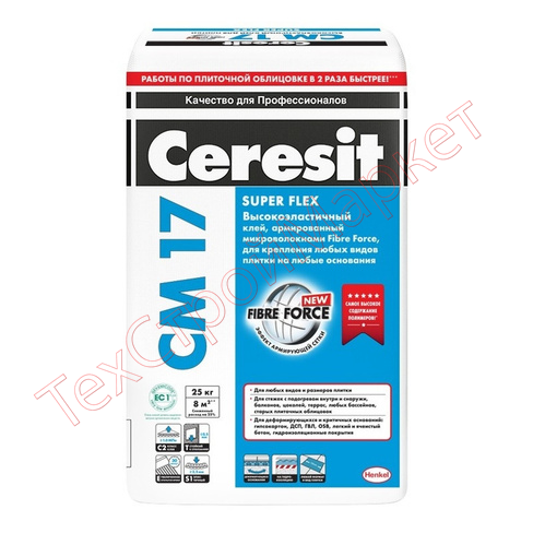Клей Ceresit CM17 для плитки  (25кг)