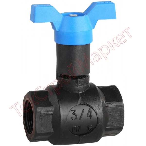 Кран шаровой полнопроходной "мама-мама", бабочка, морозоуст корпус, ЗУБР 1/2"