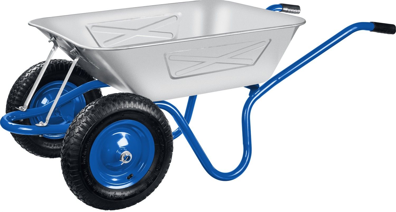 Тачка усиленная ЗУБР ПТ-350  строительная двухколесная, с цельной рамой, 280 кг