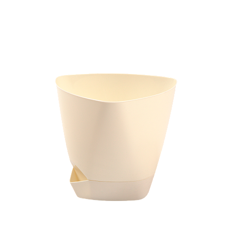 Горшок для цветов 3 л ЭЛЕГАНС с поддоном (молочный) Радиан