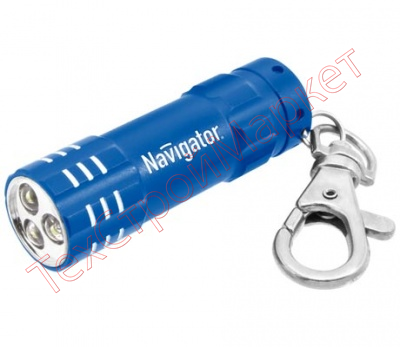 Светодиодный фонарь Navigator 94 972 NPT-KC03-B-3LR44 брелок 3LED синий 18852