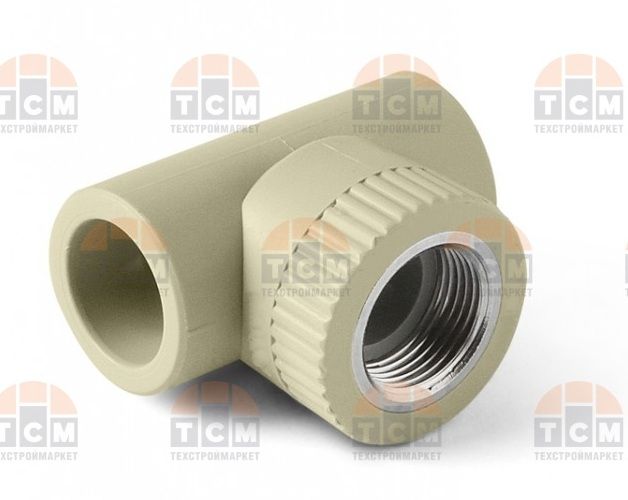 Тройник переходной внутренняя резьба 25*3/4*25 Серый 