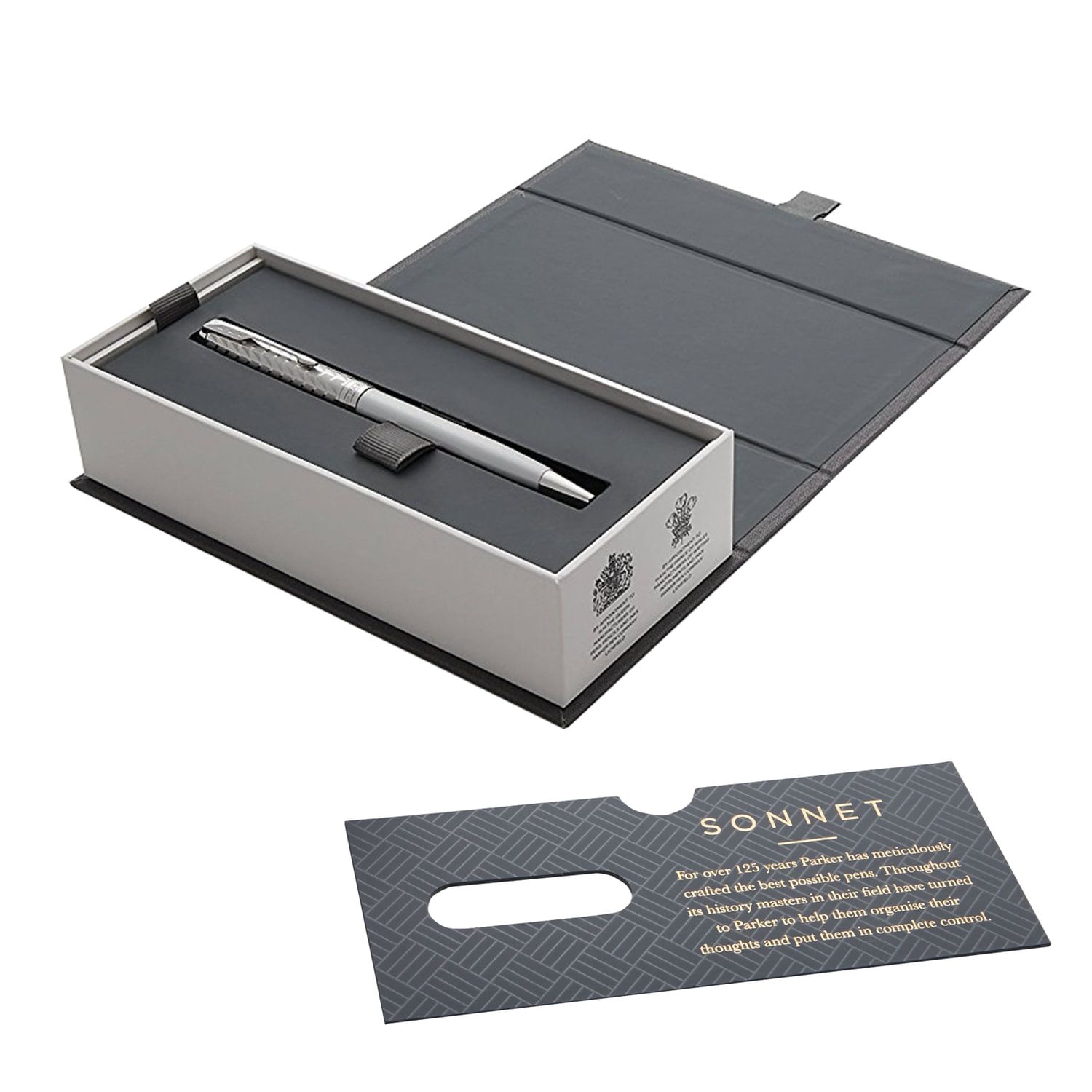 Ручка шариковая PARKER "Sonnet Premium Metal & Pearl Lacquer CT", корпус жемчужный лак, палладиевые детали, черная, 1931550