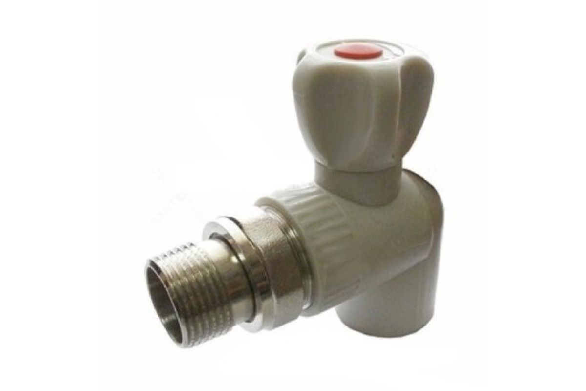 Кран шаровой для радиатора угловой 20 Серый (Vаlfex)