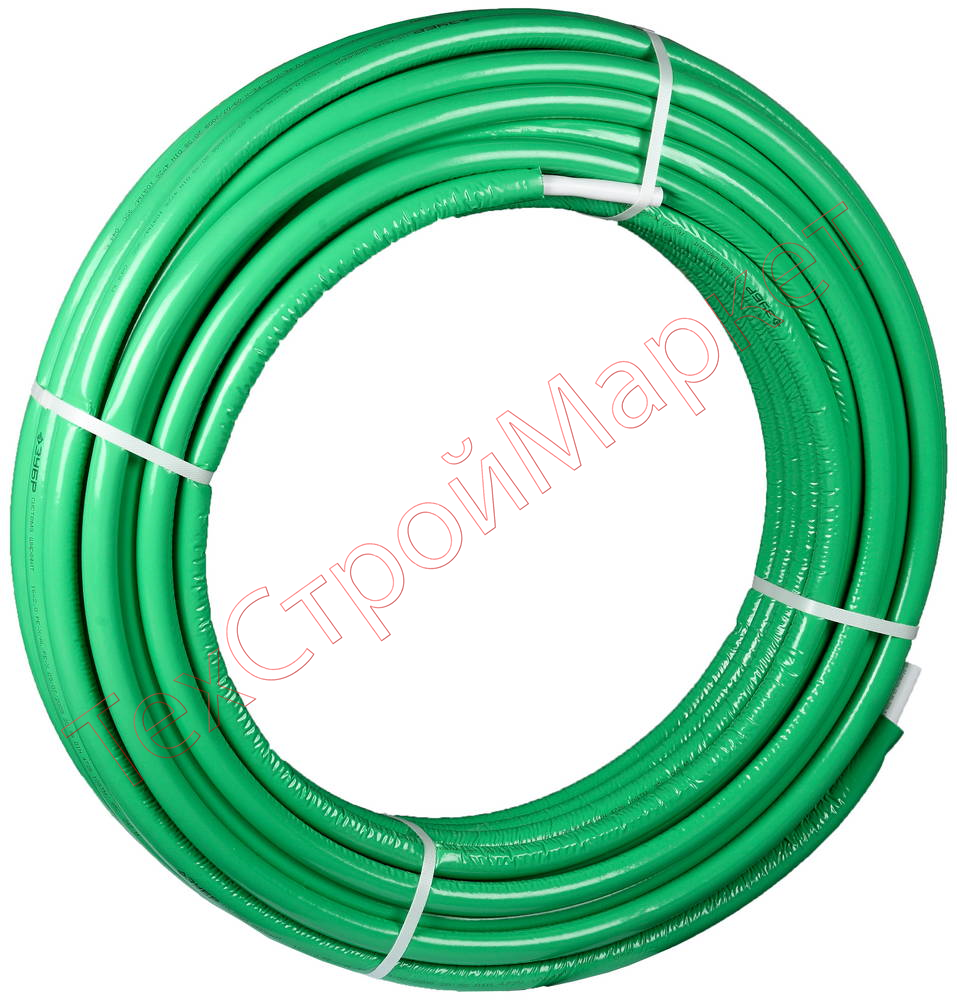 Труба металлопласт. ЗУБР "ШиреФит" с теплоиз., 20мм, толщ.стенки 2мм, мет. слоя 0,4мм, макс. давл. 10атм при 95°С, 50м