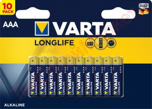 Элемент питания VARTA 4103.101.461"LONGLIFE " LR03 BP10