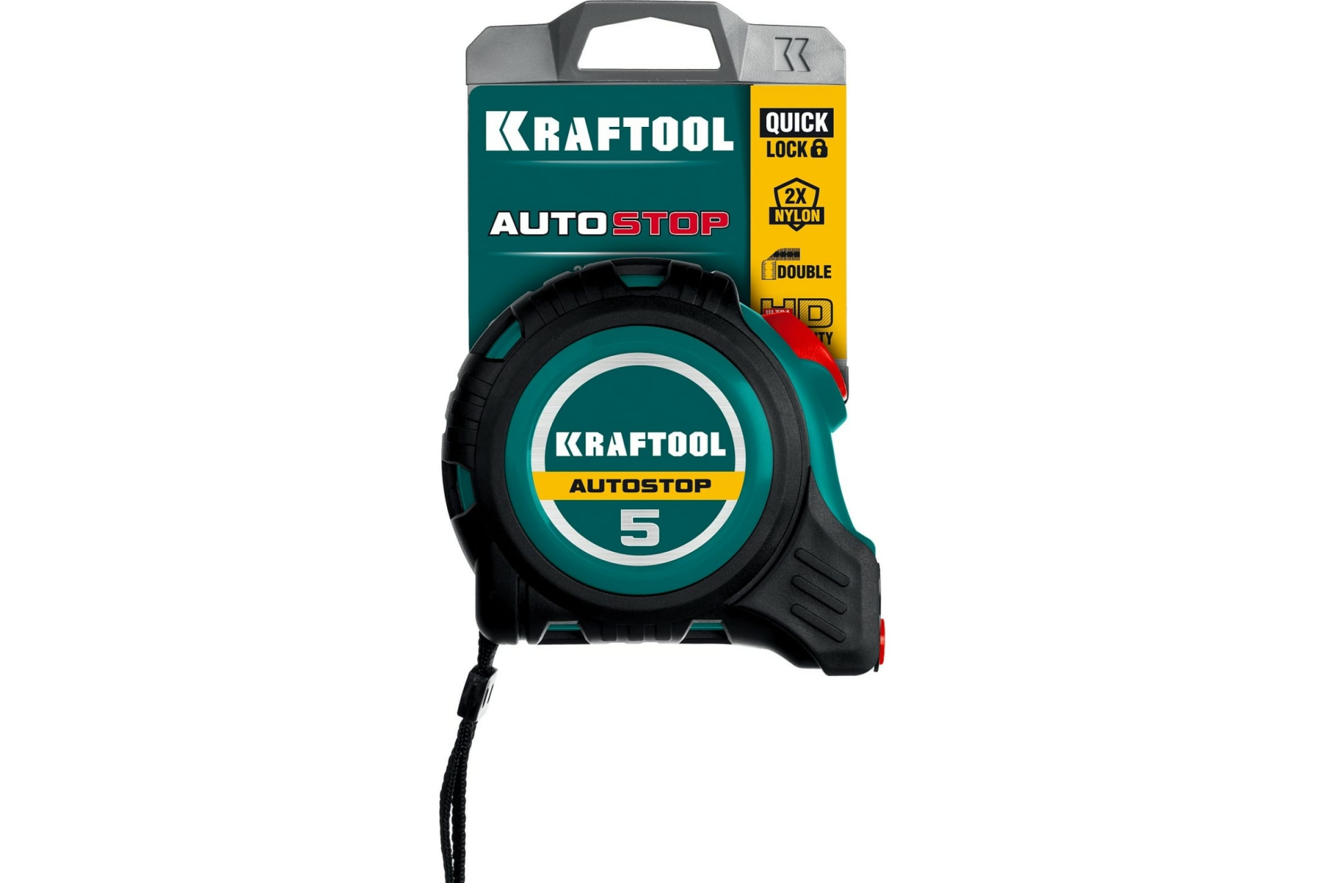 Рулетка с автостопом KRAFTOOL AutoStop 5м/25мм