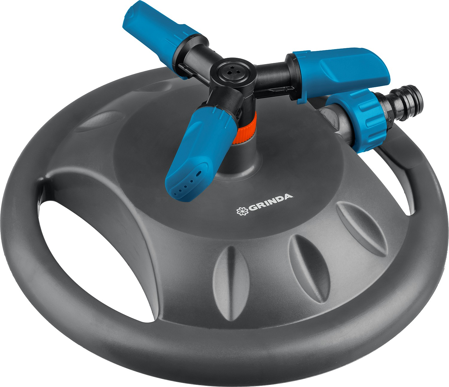 Полив, на подставке, 3 сопла, распылитель круговой RR-B, 121 м2  GRINDA PROLine