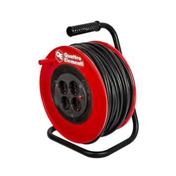 Удлинитель силовой Quattro Elementi УХз16-004 50 метров, провод ПВС 3х1,5 мм2, 4 розетки, пластик. кат. (УС-4-50)
