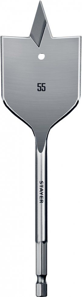 Сверло по дереву перовое 55x152мм, сверло по дереву перовое STAYER FLAT